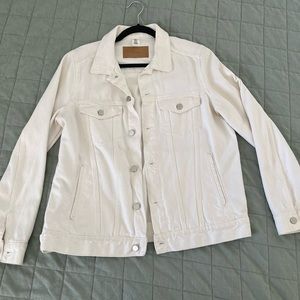 White oversized jean jacket